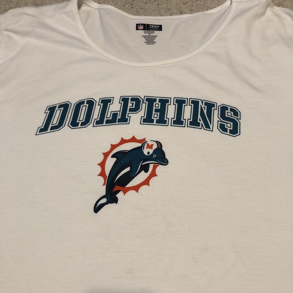 NFL Team Apparel Women's Miami Dolphins Jersey T-Shirt - Size 4XL